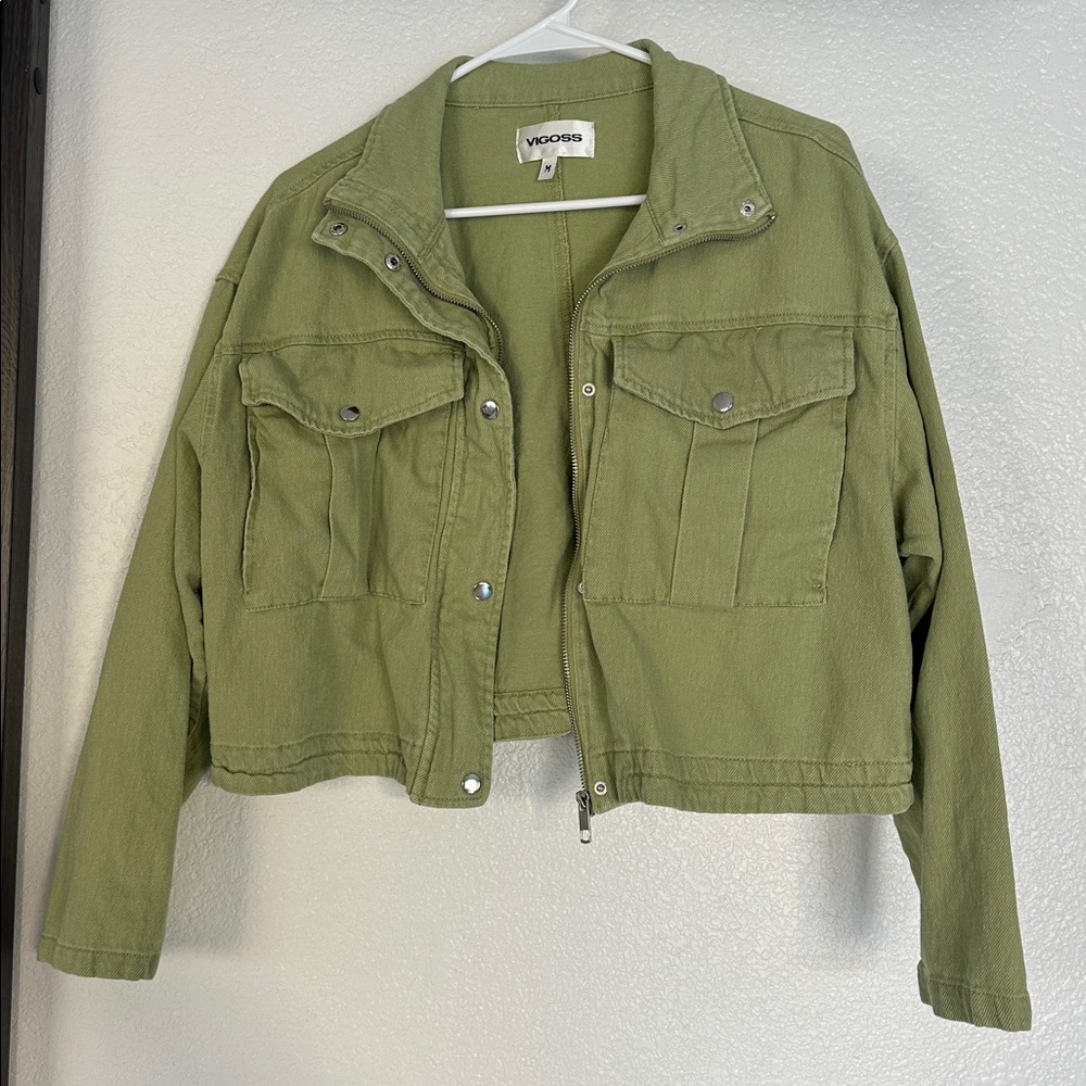 Vigoss Olive Green Jean Jacket